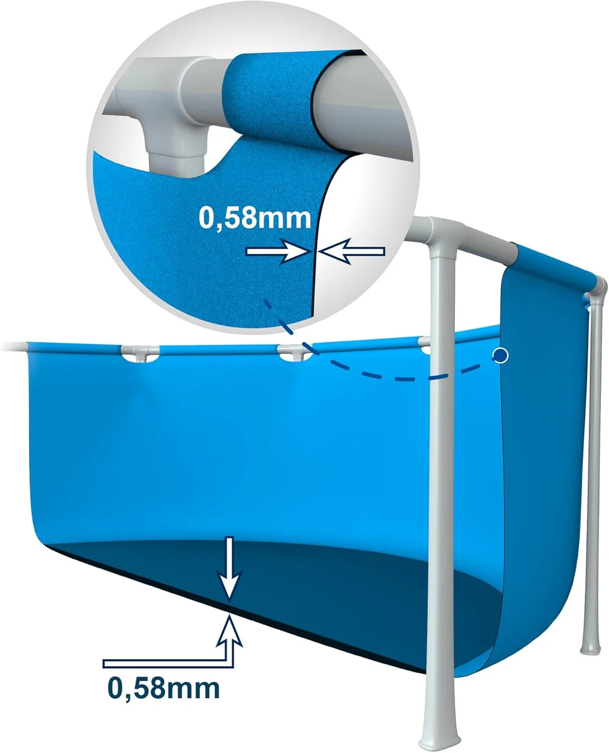 Intex Basen Rozporowy Prostokątny Prism Frame, 400x200x122 cm, Materiał Trójwarstwowy, Pojemność 8.418 L, Okno panoramiczne, Plandeka, Pokrywa, Pompa kartuszowa, Drabinka (56029)