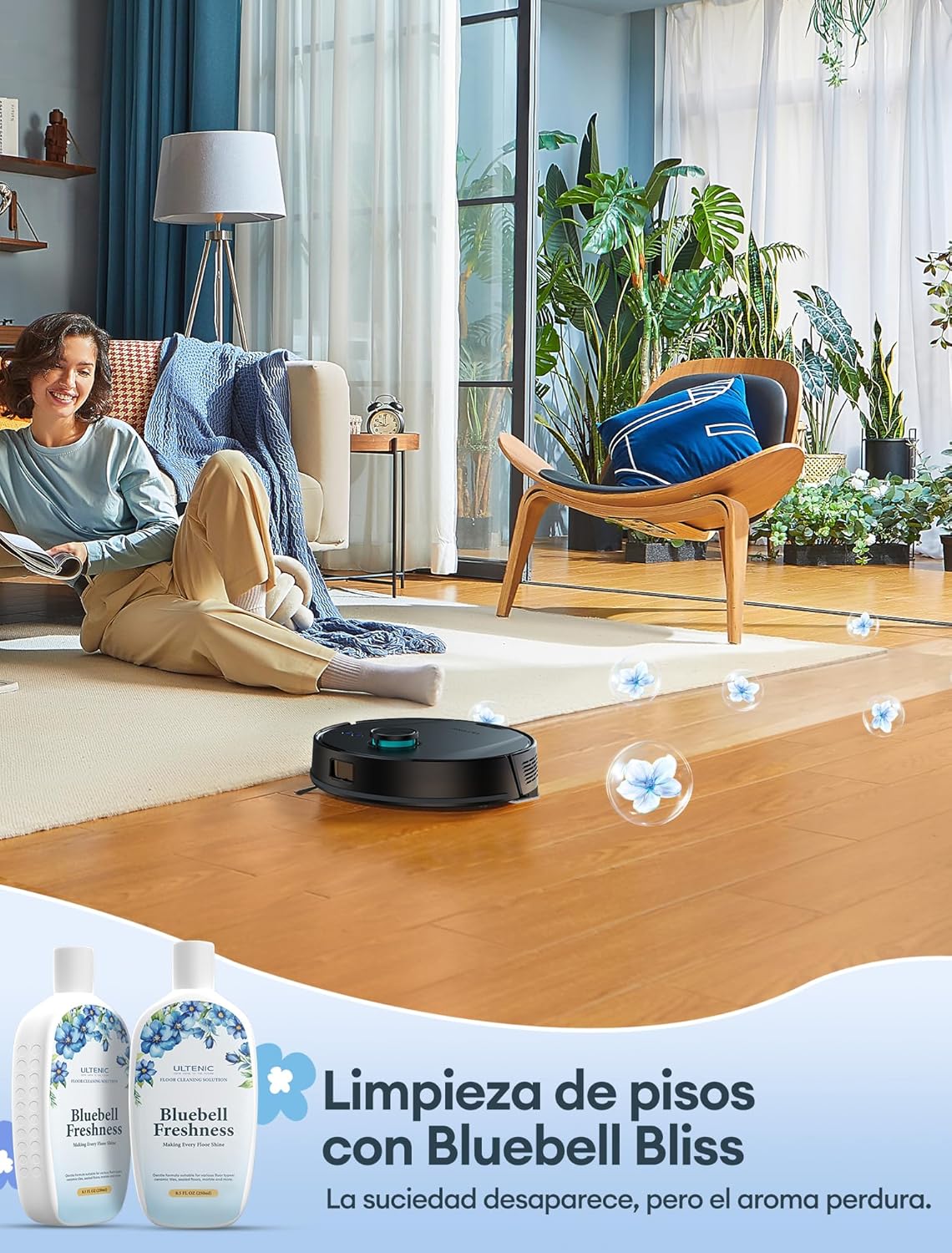 Robot odkurzający Ultenic T20 Pro z automatycznym opróżnianiem, ulepszone unikanie przeszkód, podwójny system laserowy (przód + LDS) unika kabli i niskich przedmiotów, 8000Pa, 200m², sterowanie głosem i przez aplikację, Alexa, Google Home