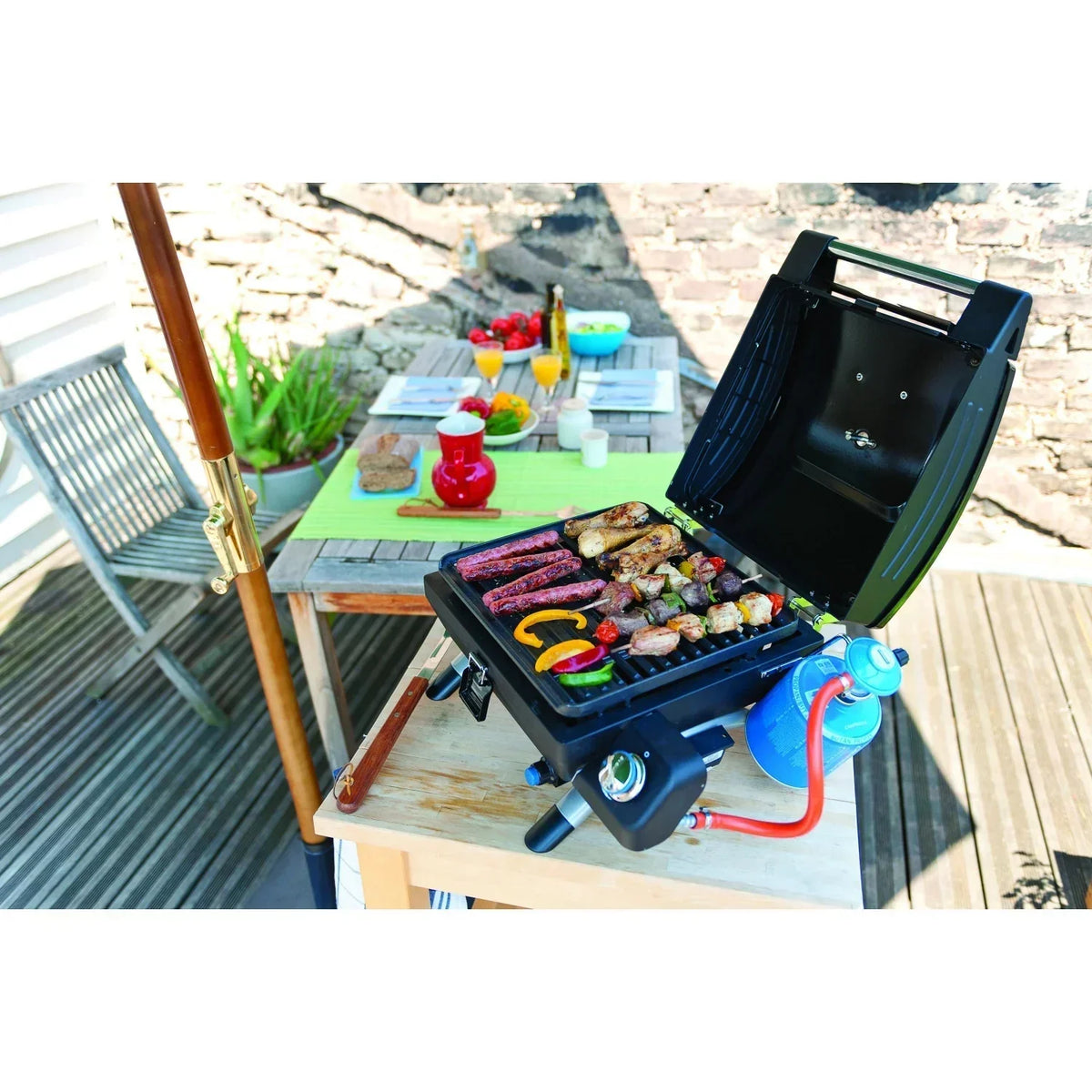 Kompaktowy grill gazowy z 1 palnikiem