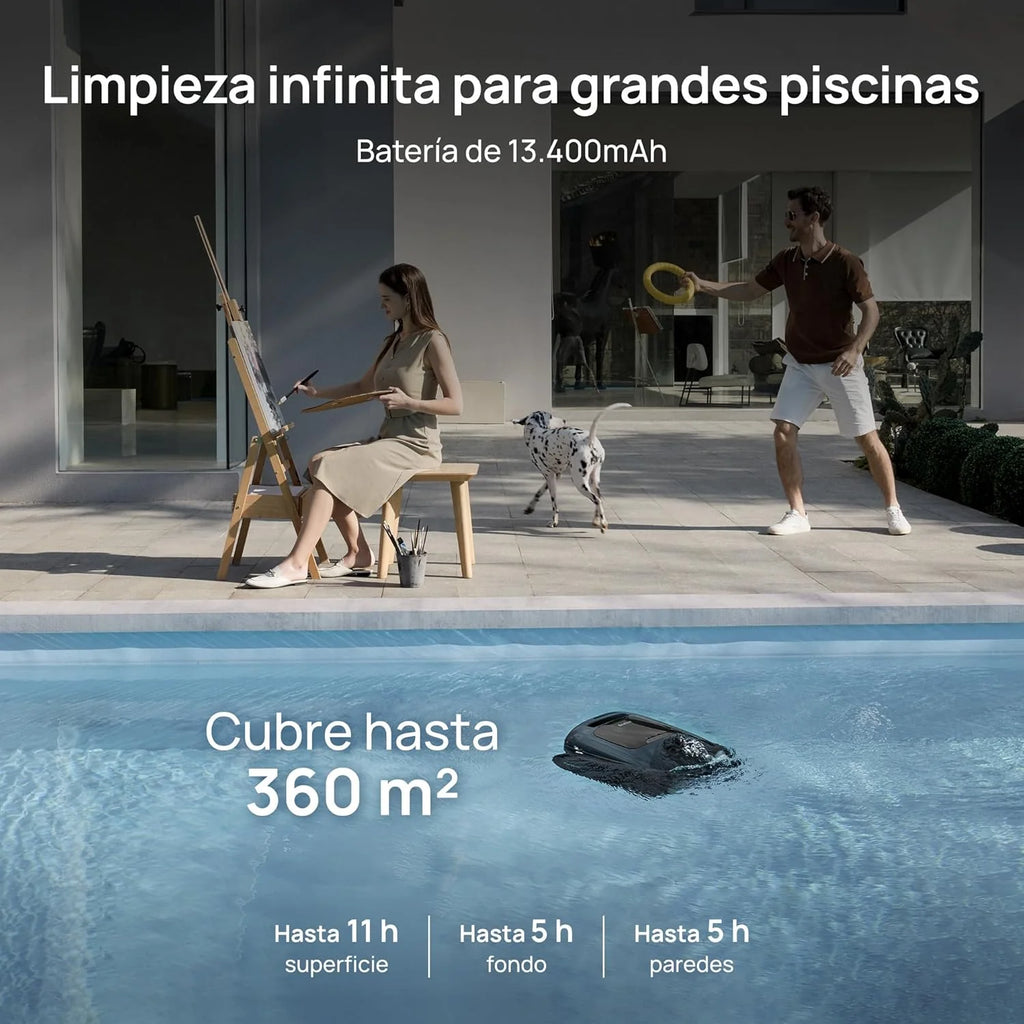 Beatbot AquaSense 2 Pro — Robot sprzątający do basenu, niezrównane czyszczenie 5 w 2, usuwa brud z powierzchni wody za pomocą zdalnej nawigacji, parkuje na powierzchni, klaruje wodę, do basenów