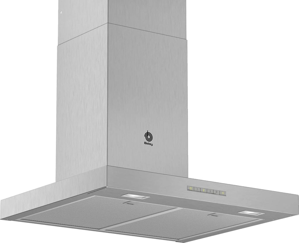 Balay - Okap kominowy, oświetlenie LED, 60 cm, 4 poziomy mocy, stal nierdzewna, 3BC067EX
