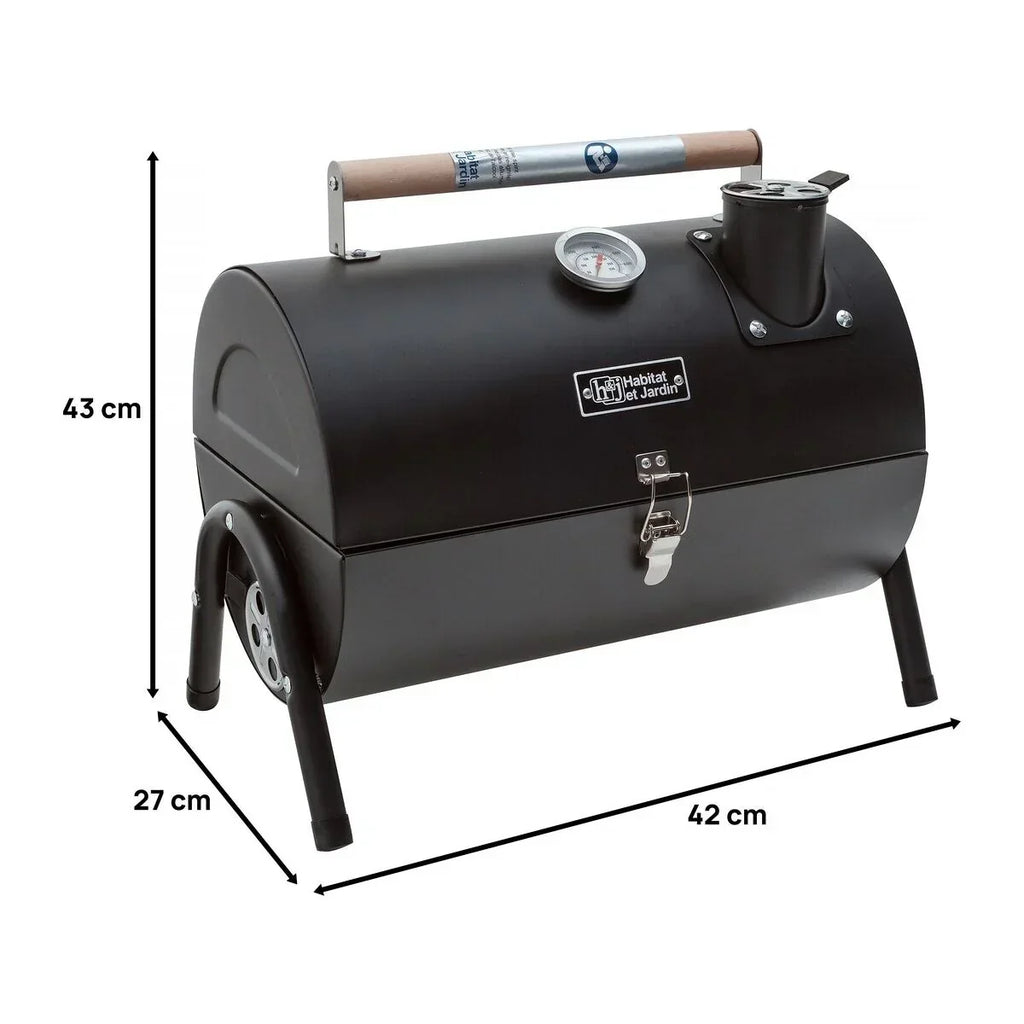 Przenośny Grill Węglowy „Capitán” – 42 X 27 X 43 Cm – Czarny