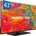 Daewoo 43DM65QV - Telewizor QLED Smart TV 43 cale 4K HDR, Dolby Vision i Dolby Atmos, kompatybilny z Alexą, centralna podstawa, bezramkowy design