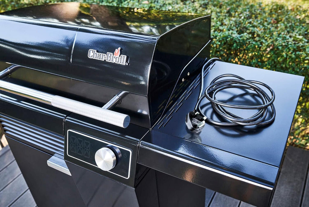 Char-Broil Grill Elektryczny SMART-E - Grill z E-POWER 90-370°C, precyzyjna kontrola temperatury, funkcja czyszczenia - Idealny do gotowania na świeżym powietrzu, w ogrodzie i na patio
