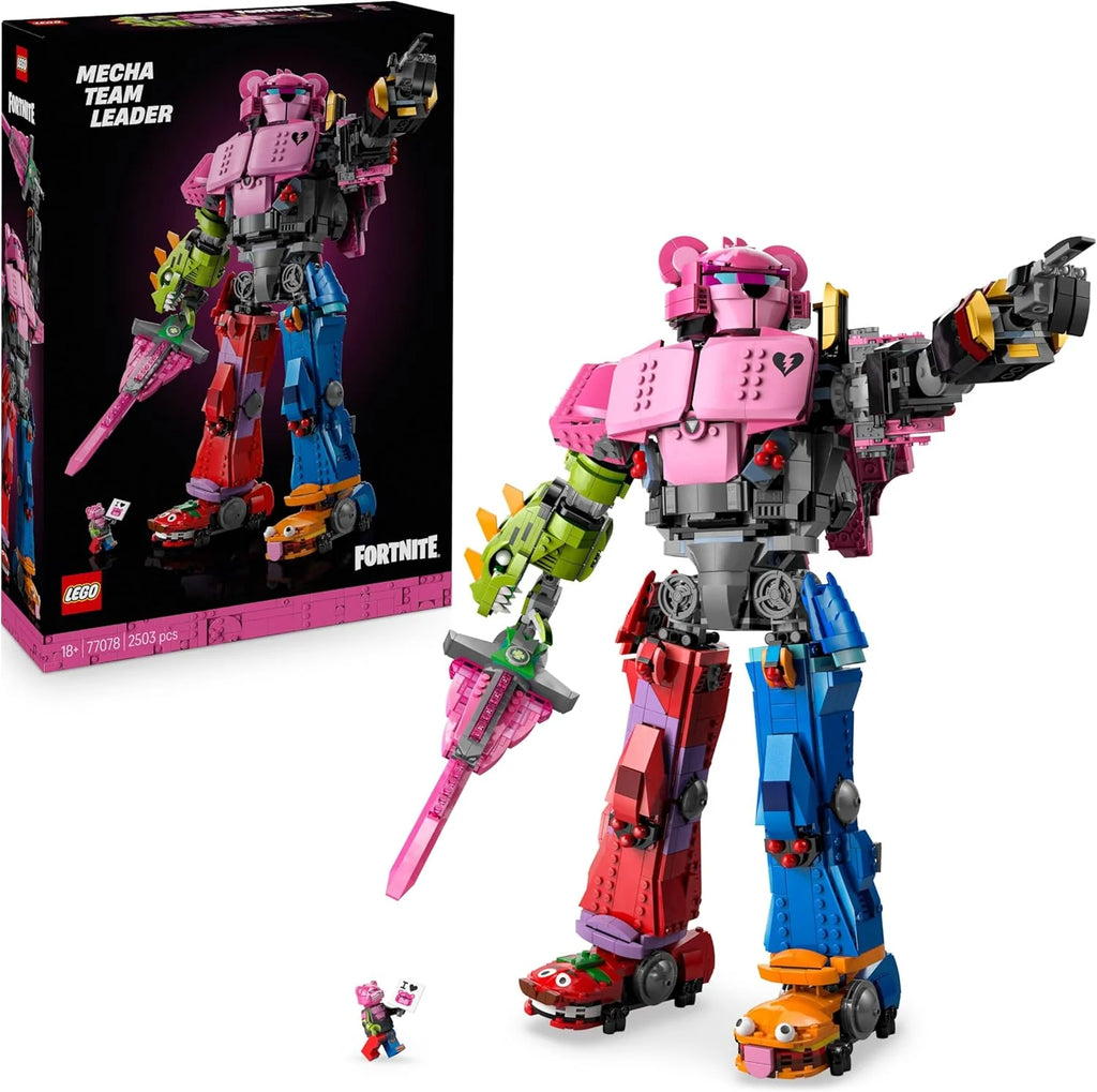 Fortnite Mecha Team Leader - Zestaw modeli do ekspozycji dla dorosłych - Ruchoma figurka z mieczem zabawkowym i minifigurką - Kolekcjonerski prezent dla graczy i fanów gier wideo 77078