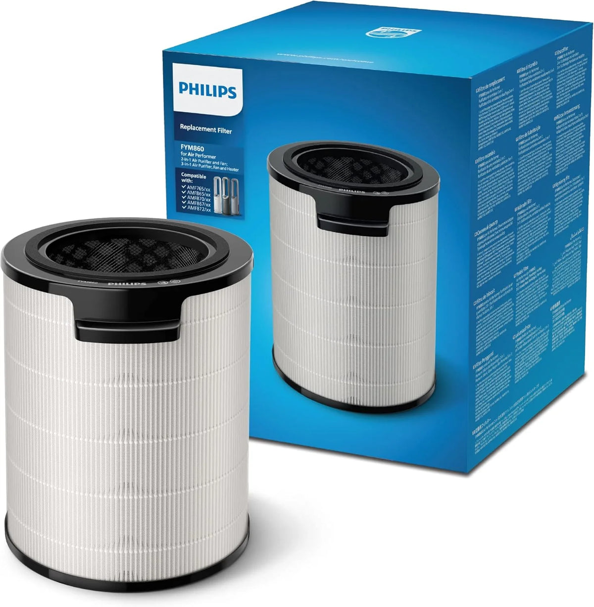 Philips Oczyszczacz i nawilżacz powietrza 2 w 1 z serii 3000, 131 m², filtr NanoProtect HEPA i filtr z aktywnym węglem usuwa 99,97% wszystkich niewidocznych cząstek, kolor biały (AC3737/10)