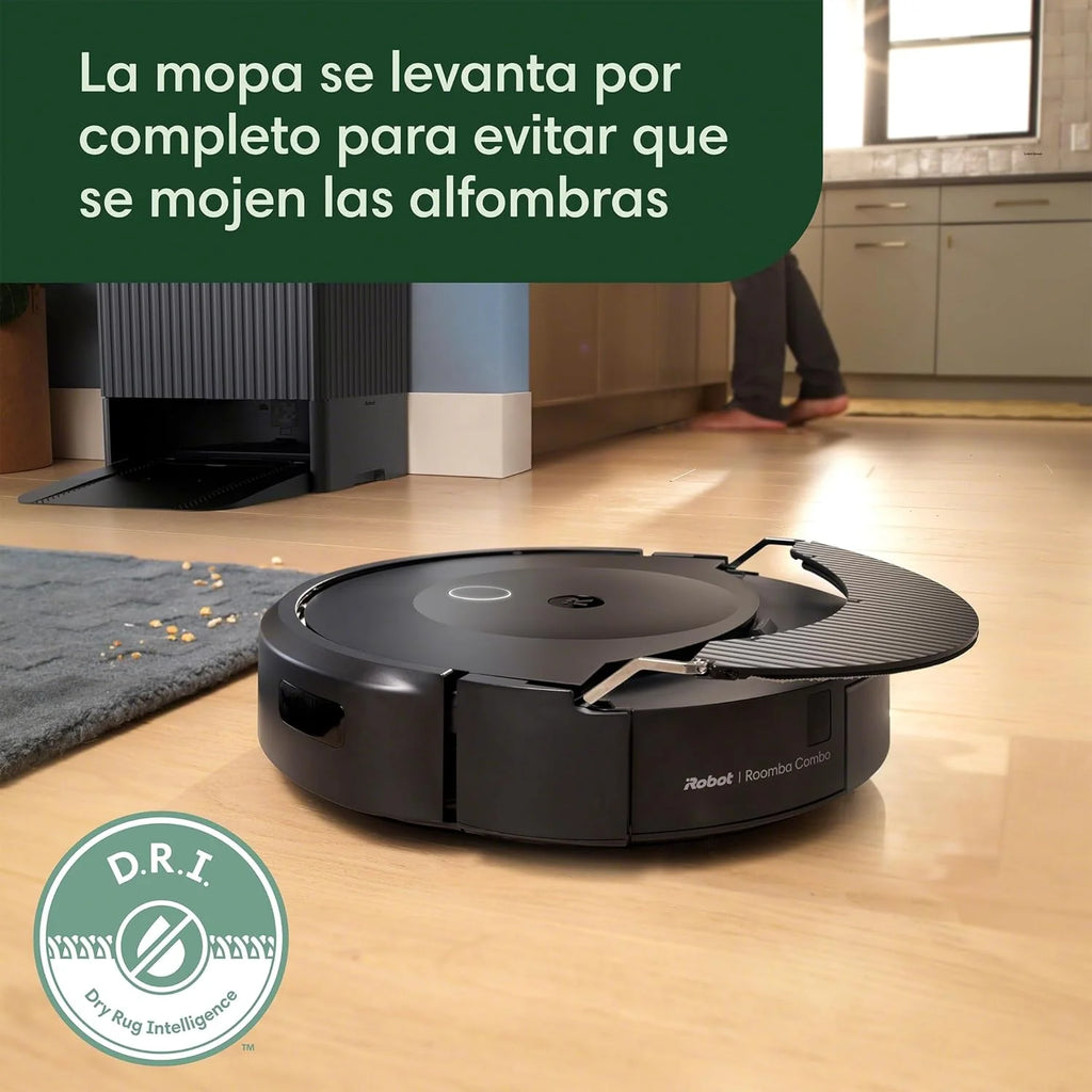 iRobot Roomba Combo 10 MAX + stacja AutoWash, Robot sprzątający, Odkurzacz i mop, Wielofunkcyjny samooczyszczający, Uzupełnia wodę, Myje i suszy mopy, Automatyczne opróżnianie, Chowany mop, Unika przeszkód, Aplikacja