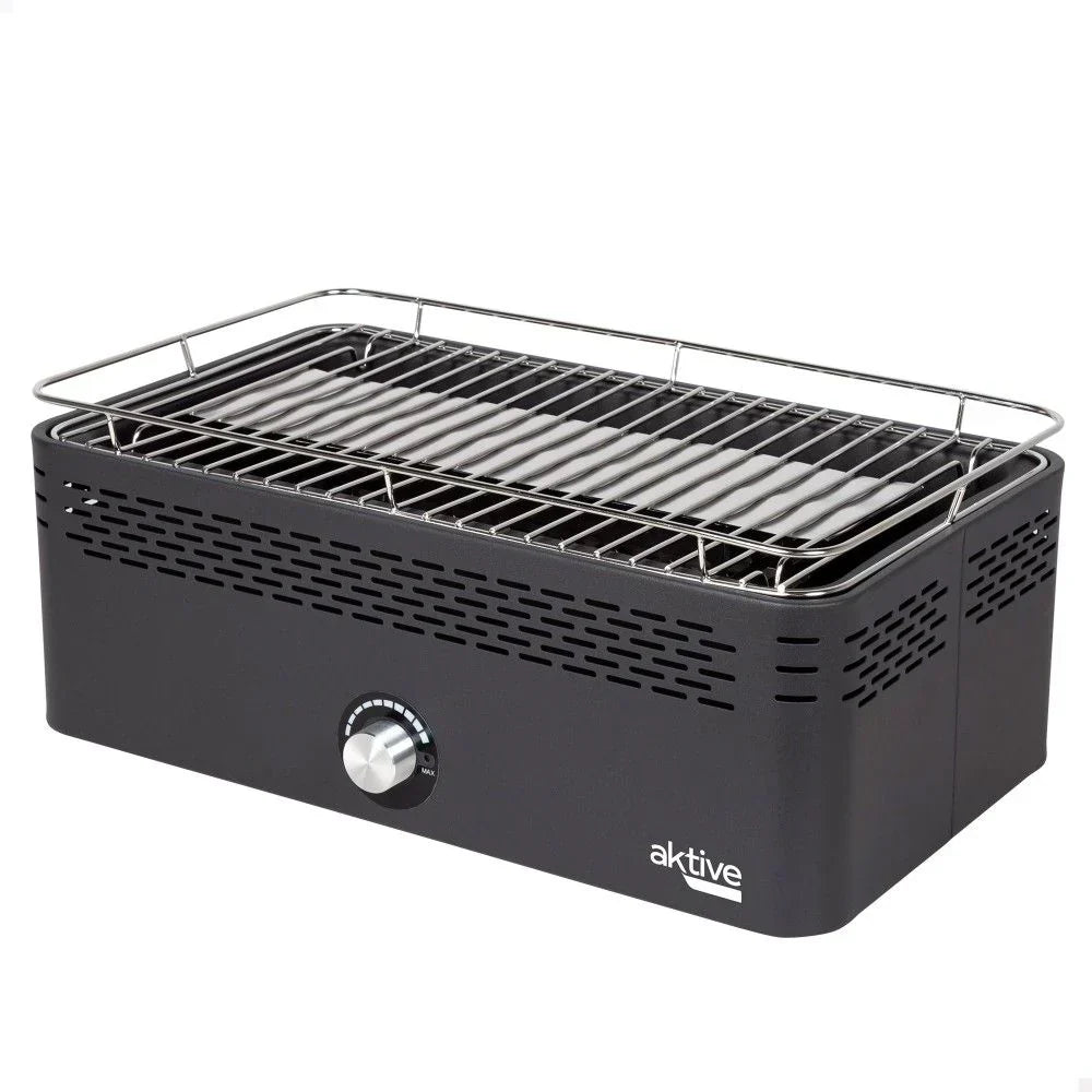 Przenośny grill węglowy Aktive, na baterie, bezdymny, wymiary 45x28x19cm, z ochroną przed kapaniem