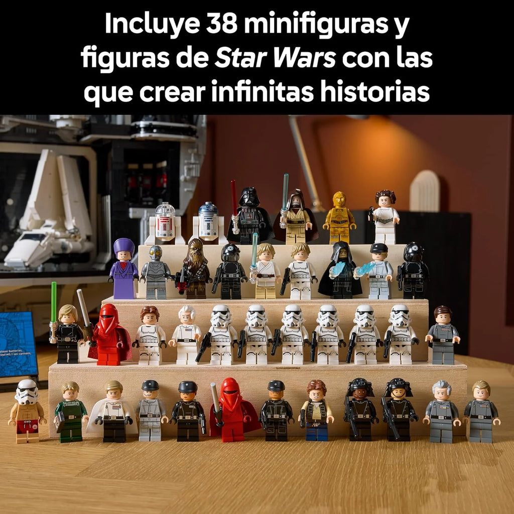 Star Wars 75419 Gwiazda Śmierci – interaktywny model UCS dla dorosłych z 36 minifigurkami, w tym Luke'a Skywalkera, Hana Solo i Dartha Vadera – kolekcjonerski prezent dla fanów i fanek