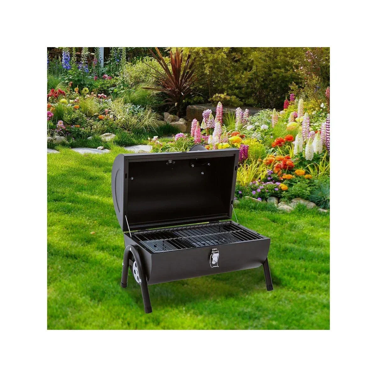 Przenośny Grill Węglowy „kapitan” – 42 X 27 X 43 Cm – Czarny