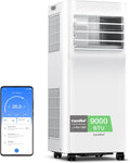 COMFEE Pingüino Przenośny Klimatyzator 9000 BTU/2300 Frigorii Breezy Cool Pro – Klimatyzator bez jednostki zewnętrznej, Niskie Zużycie Energii, Sterowanie Aplikacją i Zestaw Okienny – Chłodzi, Wentyluje i Osusza