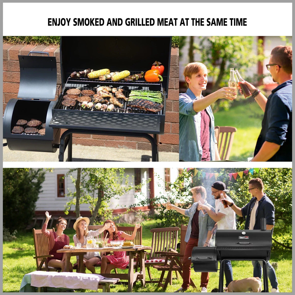 2026 Royal Gourmet CC1830F 30" grill węglowy z boczną wędzarnią