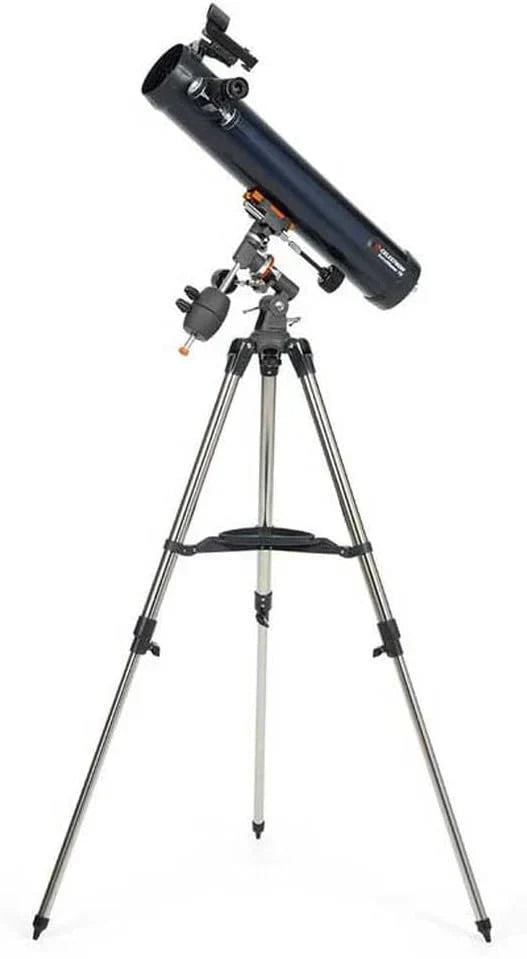 Celestron 31051 AstroMaster 130EQ, Teleskop zwierciadłowy Newtona z napędem silnikowym, granatowy
