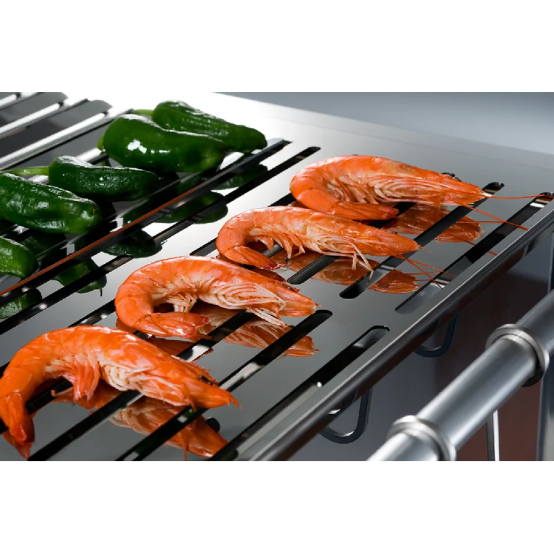 Grill węglowy Clover na kółkach ze stali nierdzewnej,,