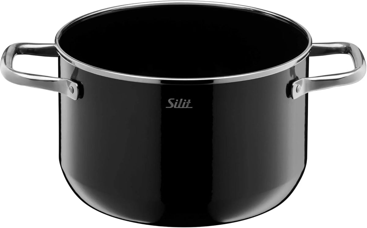 Silit Elegance Zestaw Garnków Indukcyjnych, Stal Nierdzewna 18/8, Przezroczysty/Czarny, 4 Sztuki