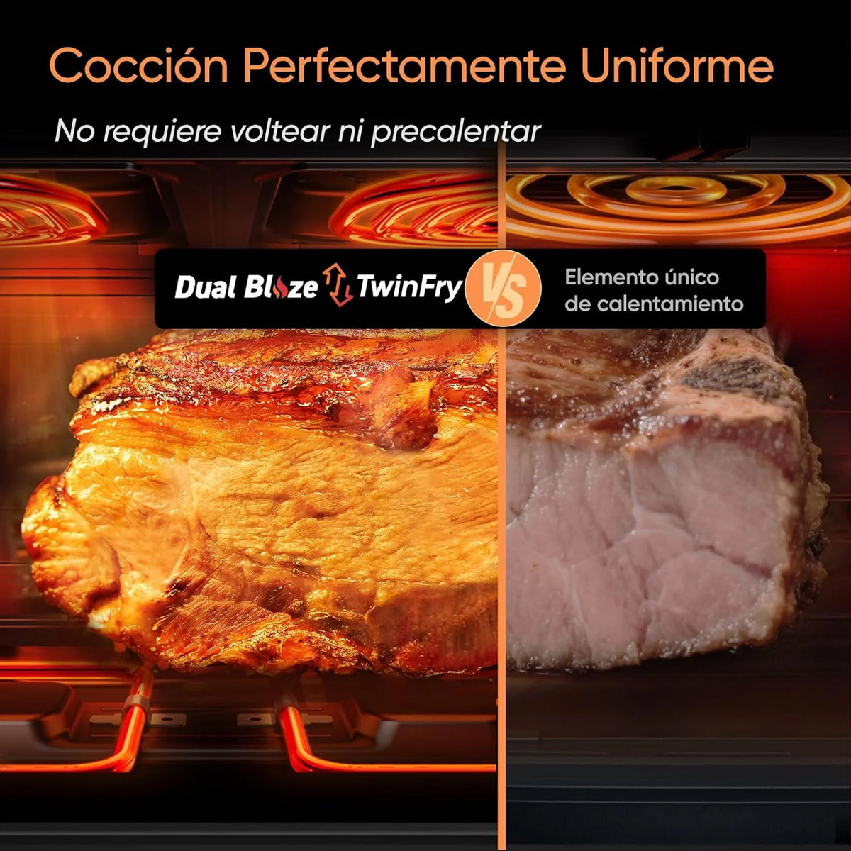 Cosori Frytkownica Beztłuszczowa Dual Blaze TwinFry 10 l – Prawdziwy Metal – Podwójna Grzałka 2800 W (35-240°C) – Rozdzielacz Stref Dużego Podwójnego Kosza – 6 Funkcji – Smart WiFi – Maks. 10 Osób – Łatwa w Czyszczeniu