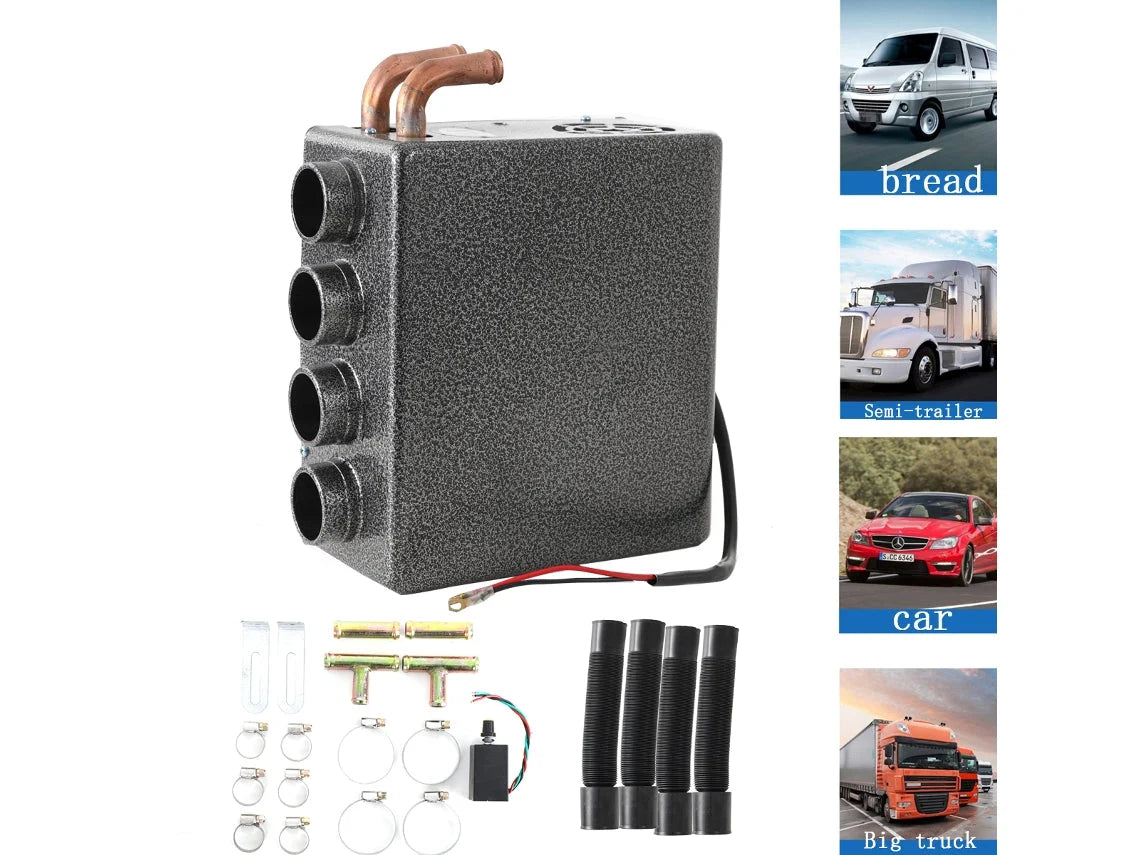 Nagrzewnica samochodowa, 12 V, 80 W, miedziany rdzeń grzejny, energooszczędna, niski poziom hałasu OEM