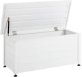 Beliani Aluminiowa skrzynia ogrodowa biała 113 x 50 cm Campalto