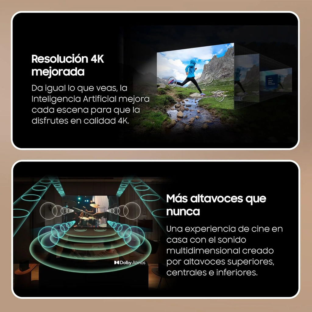 Telewizor 55 cali Neo QLED QN90D 4K Mini LED z ulepszoną rozdzielczością 4K, procesorem NQ4 AI Gen2 ze sztuczną inteligencją, Dolby Atmos, Q-Symphony i Motion Xcelerator 144 Hz