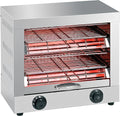 MBH - Elektryczny toster przemysłowy 2-poziomowy INOX dla GASTRONOMII. Profesjonalny piec do opiekania pieczywa do barów i restauracji.
