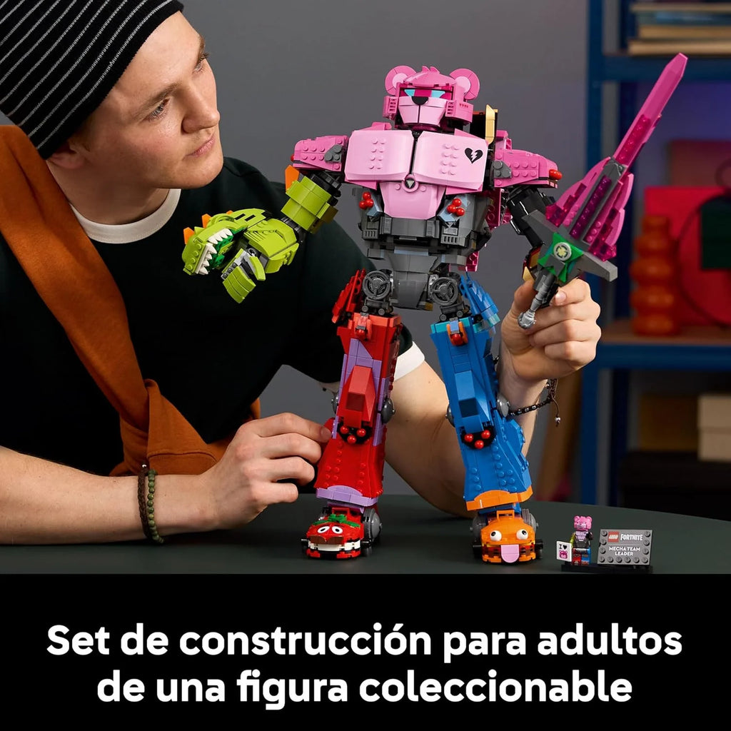 Fortnite Mecha Team Leader - Zestaw modeli do ekspozycji dla dorosłych - Ruchoma figurka z mieczem zabawkowym i minifigurką - Kolekcjonerski prezent dla graczy i fanów gier wideo 77078