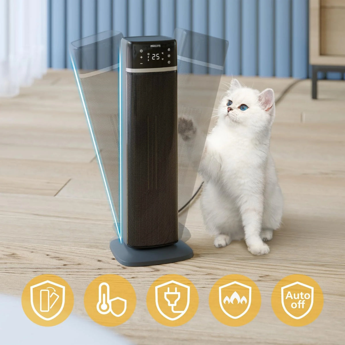 Philips Oczyszczacz i nawilżacz powietrza 2 w 1 z serii 3000, 131 m², filtr NanoProtect HEPA i filtr z aktywnym węglem usuwa 99,97% wszystkich niewidocznych cząstek, kolor biały (AC3737/10)