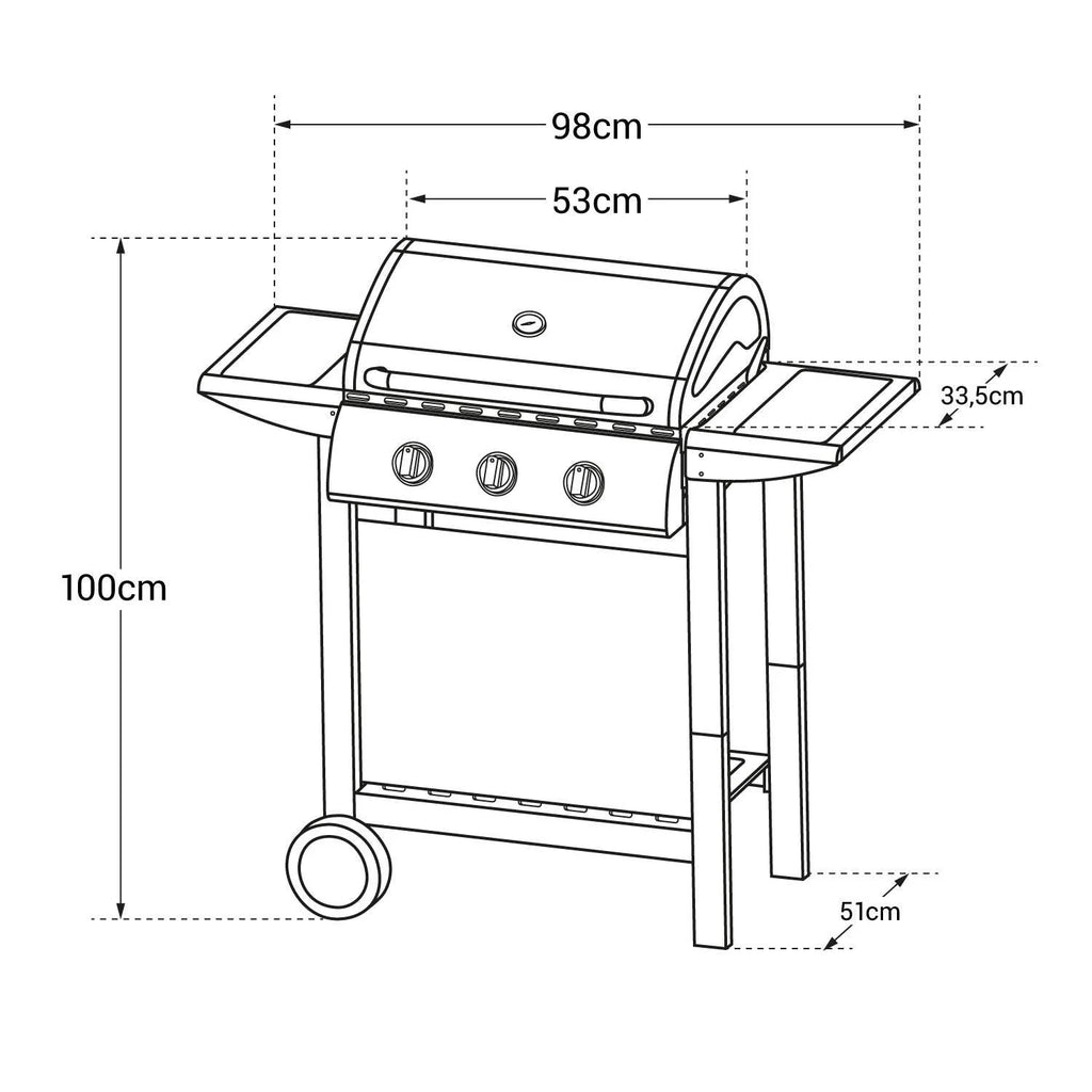 Grill Gazowy 3-Palnikowy 8,4 Kw - Lofoten