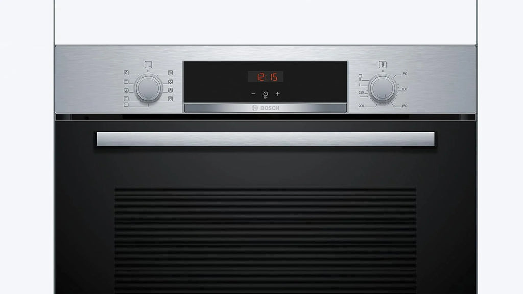 Bosch – Piekarnik wielofunkcyjny, seria 4, szerokość 60 cm, asystent czyszczenia wodą, Termoobieg 3D, stal szlachetna, HBA514ES3