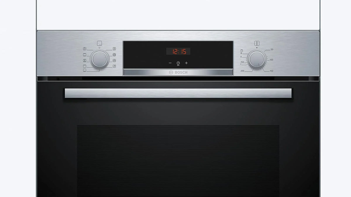 Bosch – Piekarnik wielofunkcyjny, seria 4, szerokość 60 cm, asystent czyszczenia wodą, Termoobieg 3D, stal szlachetna, HBA514ES3
