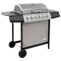2026 Grill gazowy 6-palnikowy czarno-srebrny V0288