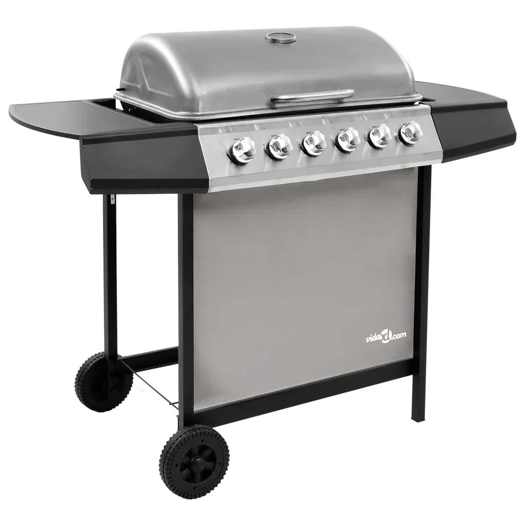 2026 Grill gazowy 6-palnikowy czarno-srebrny V0288