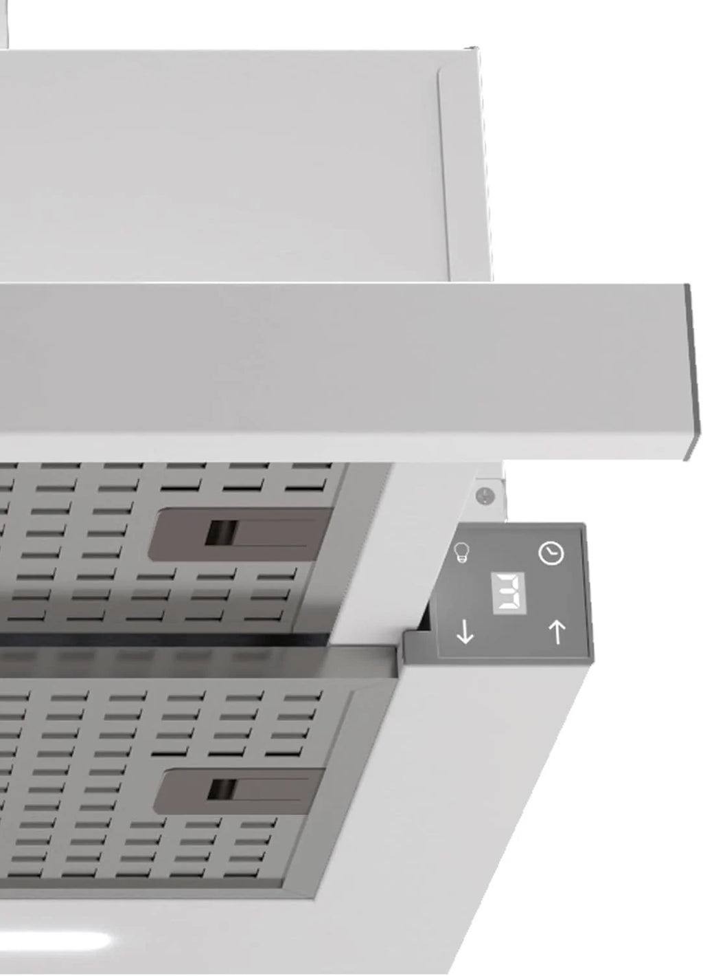 Okap Cata TFH 6830 GWH 6 Poziomów mocy Panel sterowania dotykowy Poziom hałasu 46 dB Wyjątkowo cichy silnik Oświetlenie LED Wnętrze osłonięte Łatwe czyszczenie Szerokość 60 cm Kolor biały