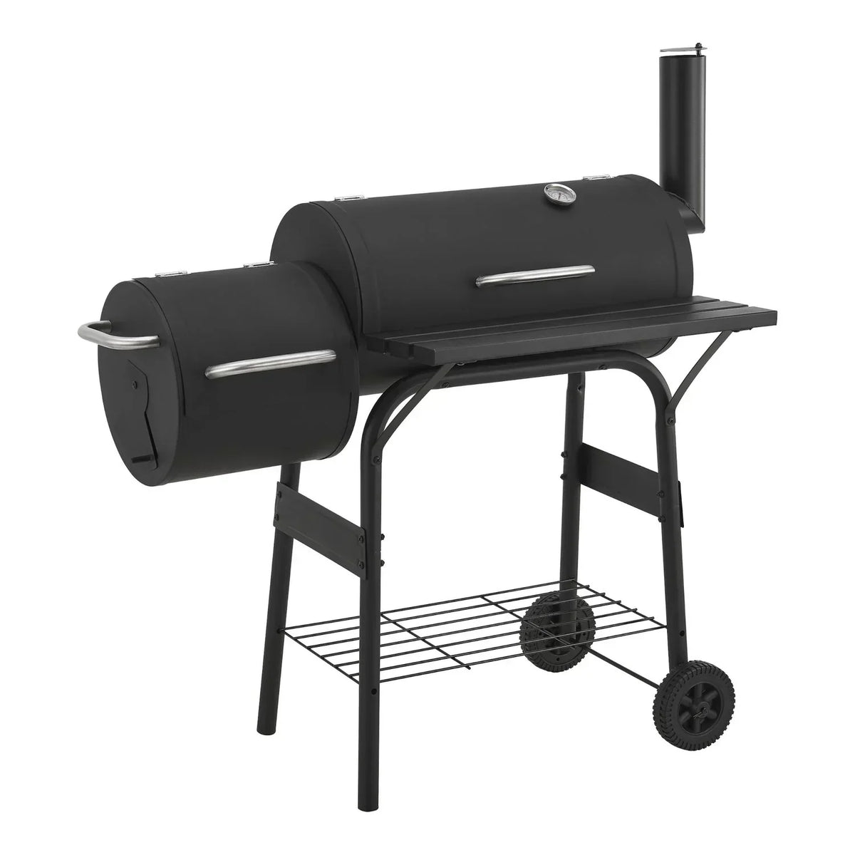 Grill Węglowy Arielli z Wędzarnią 115 X 110 X 64 Cm - Czarny [casa.pro]