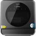 Zmywarka kompaktowa Cecotec Bolero Aguazero 1150 Dark, 3 komplety, niskie zużycie, 6 programów, panel dotykowy, funkcje takie jak długie przechowywanie i opóźniony start, ciemny inox