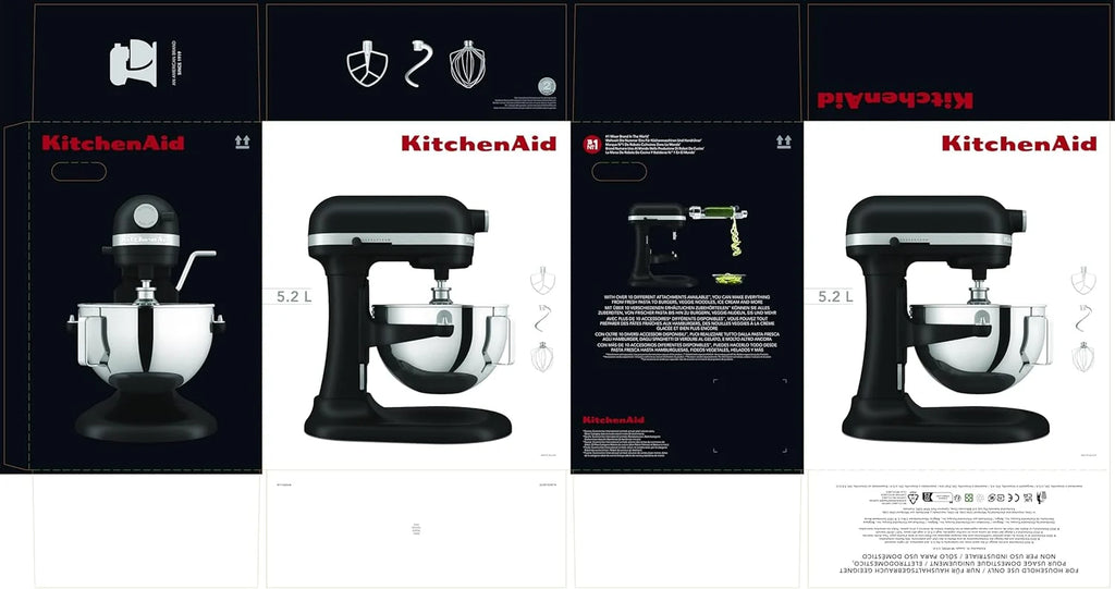 KitchenAid Heavy DUTY, planetarny z podnoszoną misą 5,2 L – czarny matowy 5 KSM55SXXEBM