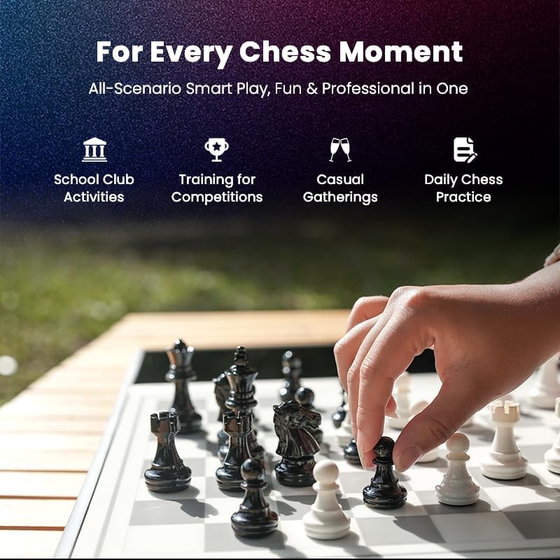 Szachownica AI Chessnut EVO — zintegrowany silnik Maia, konfigurowalny bot szachowy, pełne rozpoznawanie figur, obsługa głównych platform, inteligentna konstrukcja all-in-one