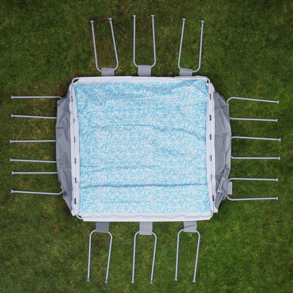 yourGEAR Basen Rodzinny XL 3x3m - Basen Ogrodowy z Wytrzymałą Stalową Ramą, 8100L