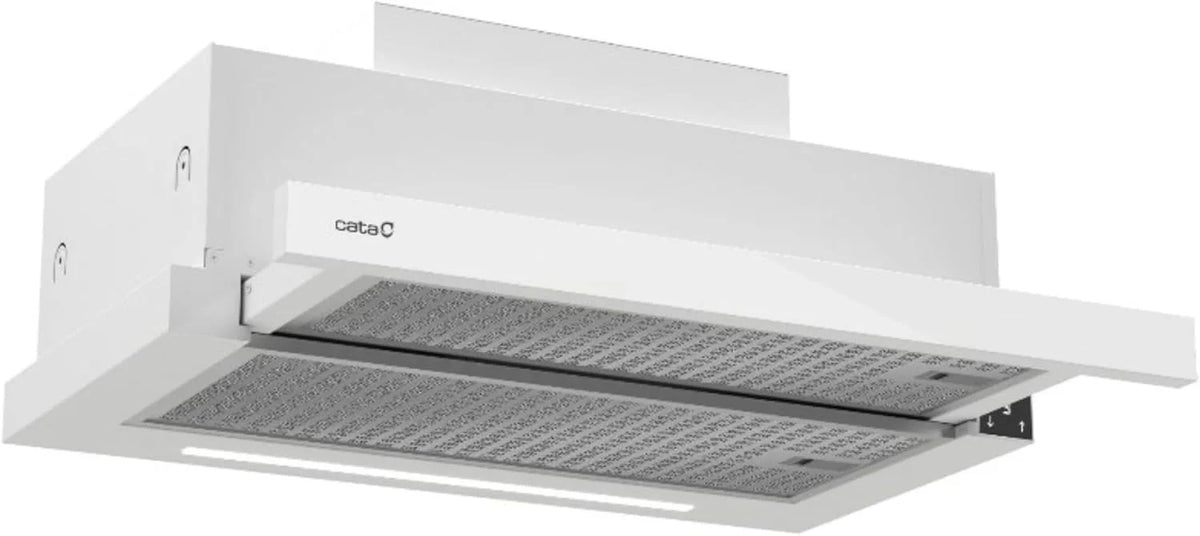 Okap Cata TFH 6830 GWH 6 Poziomów mocy Panel sterowania dotykowy Poziom hałasu 46 dB Wyjątkowo cichy silnik Oświetlenie LED Wnętrze osłonięte Łatwe czyszczenie Szerokość 60 cm Kolor biały