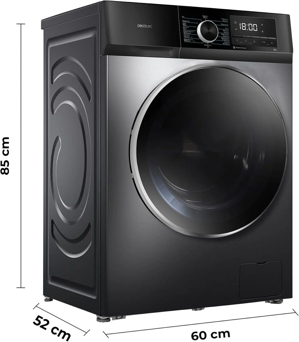 Pralka 8 kg Ładowanie Od Przodu Bolero Dresscode 8500 Inverter Steel A. 1900W, 1400 obr./min, Silnik Inverter Plus, Niskie Zużycie Energii, 16 Programów, SteamMax, Opóźnienie Startu, Stal