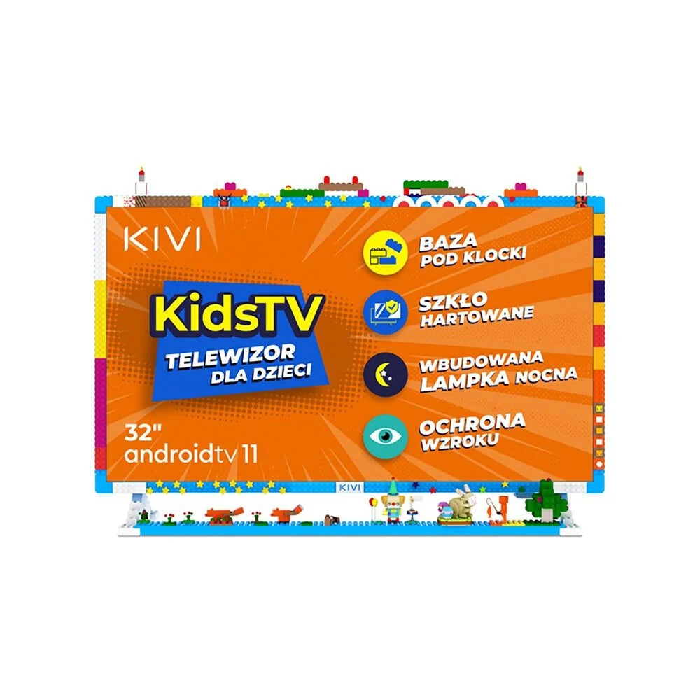 32-calowy telewizor dziecięcy KIVI KidsTV, LED, Full HD, niebieski