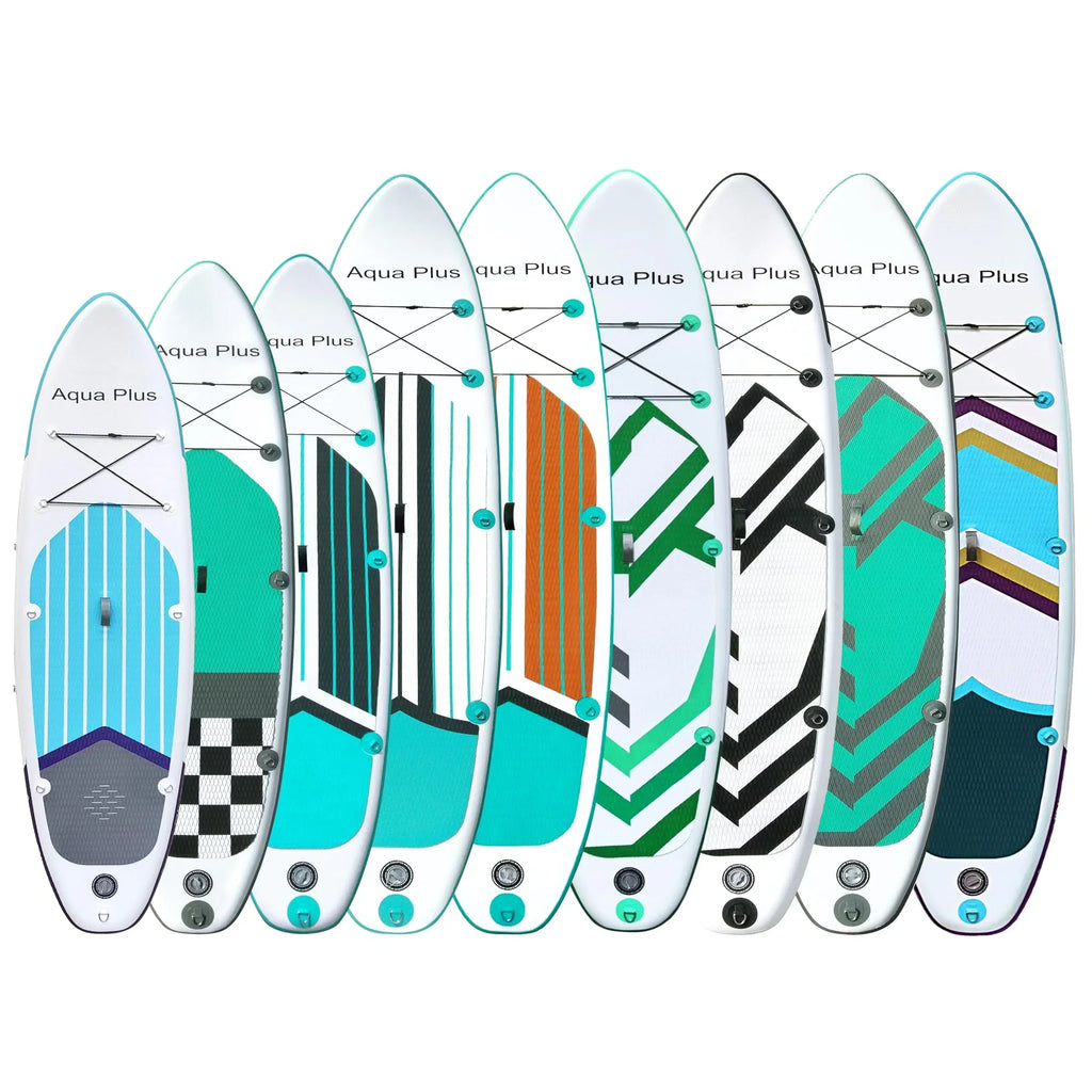 2025 Aqua Plus Deska SUP Pompowana – Grubość 15 cm, dla Wszystkich Poziomów Zaawansowania, Deska Paddleboard, ISUP z Pompką i Torbą Podróżną, Młodzież/Dorośli