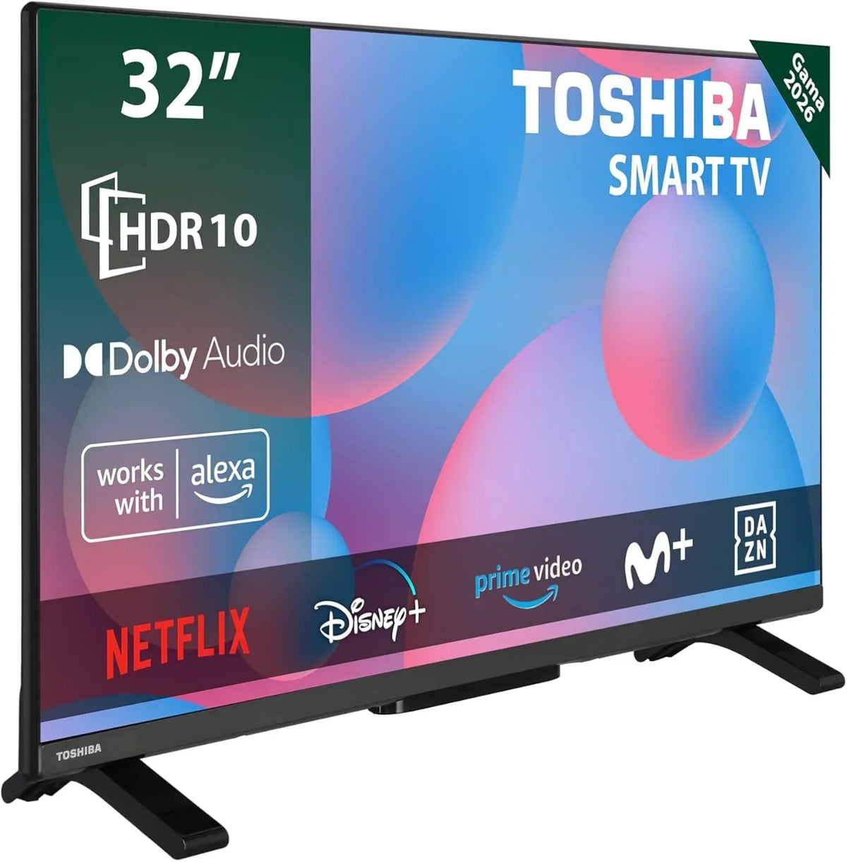 Telewizor Toshiba 40LV3563DG 40" Full HD (1920 x 1080) HDR Smart TV z podstawą centralną, kompatybilny z Alexą, Wi-Fi