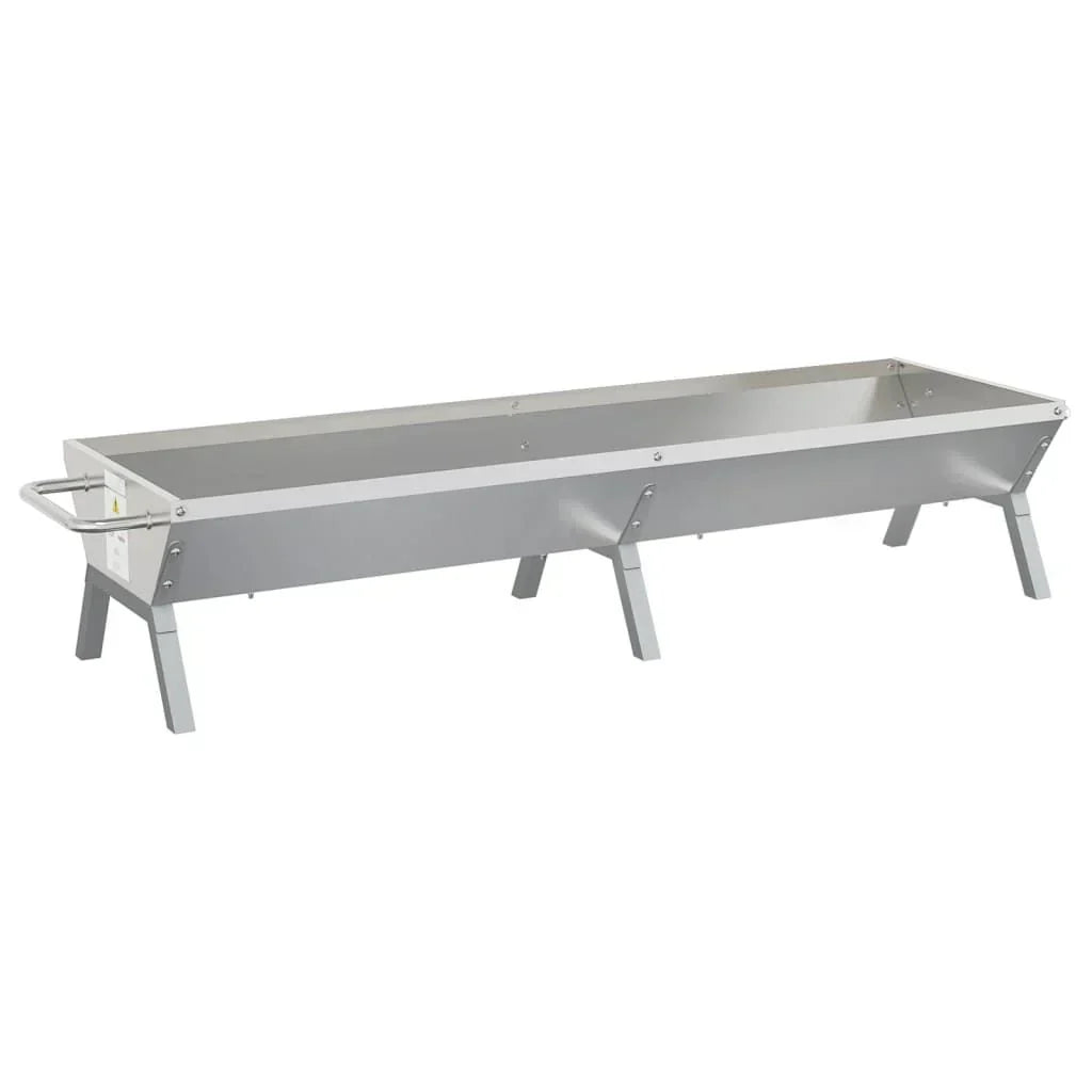 Taca Na Grill Stal Szlachetna Srebrna 158x42x31 Cm Vidaxl