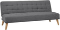 SHIITO | Model Versalles – Sofa rozkładana z systemem Clic-Clac | Gdzie Elegancja spotyka się z Komfortem | Design Capitoné w kolorze szarym | 189,5 x 88 x 89 cm