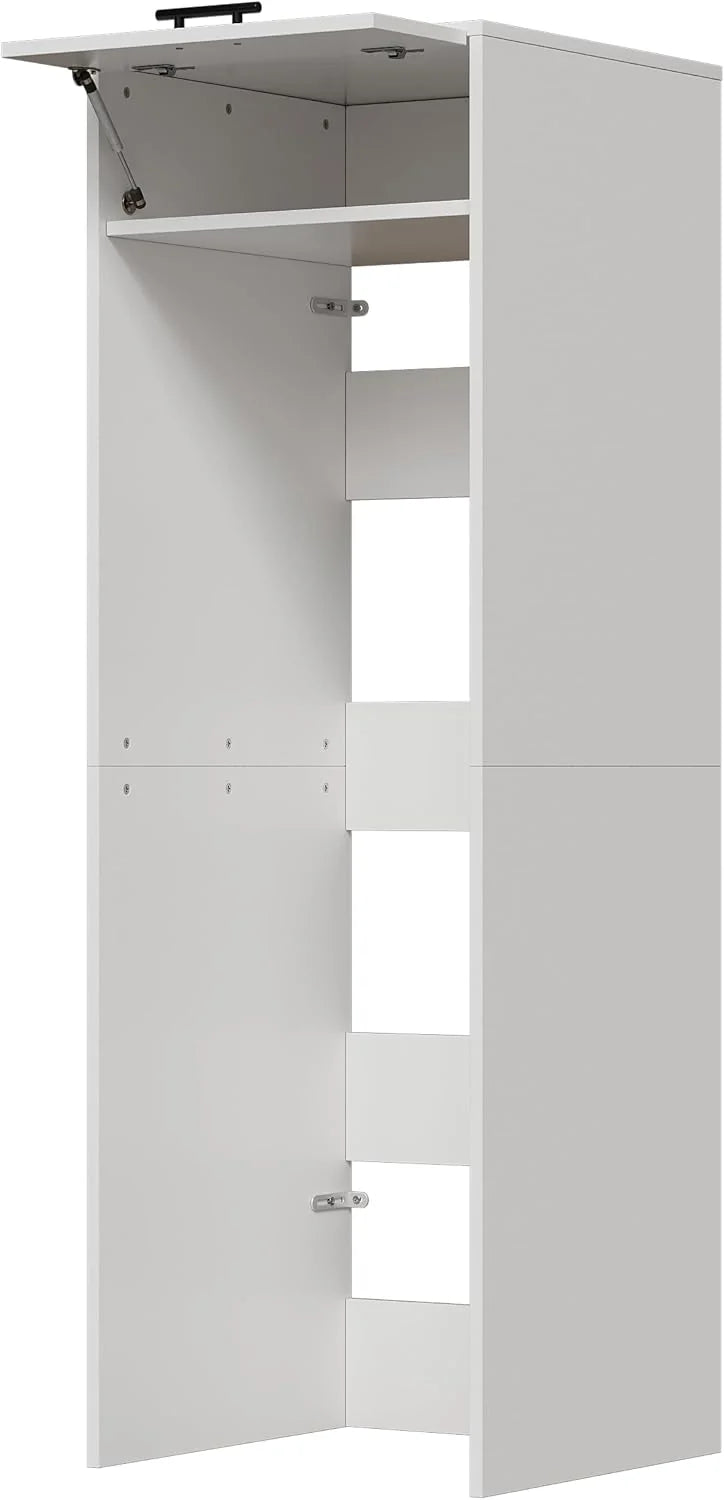 MSFE Szafka na Suszarkę i Pralkę, Szafka na Pralkę z Miejscem do Przechowywania, Półka do Łazienki, Regał Łazienkowy, 200 * 65 * 65 CM, Wysyłana w 2 Paczkach