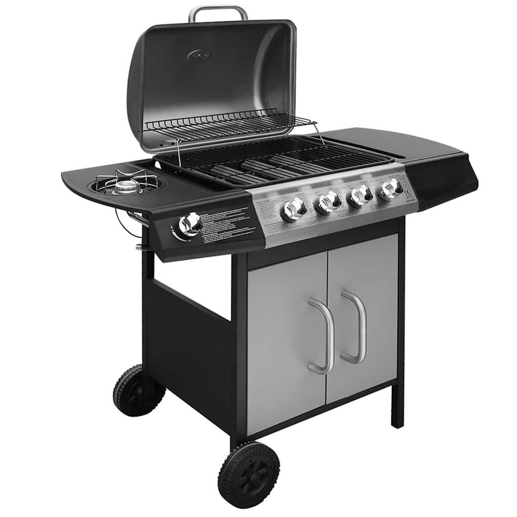 Grill gazowy 4+1 palniki, czarno-srebrny V8143, model 2026