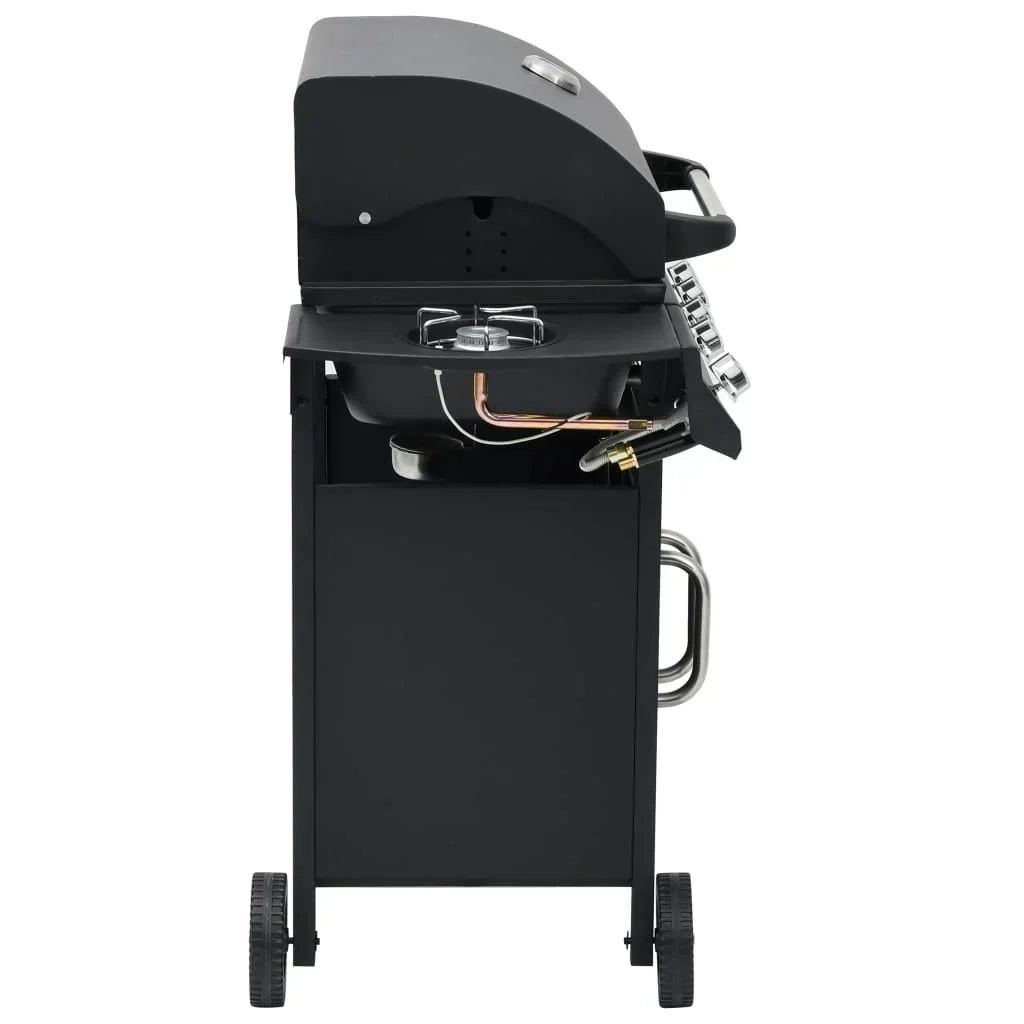 Grill Gazowy 4+1 Palniki Czarny Vidaxl