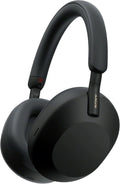 Sony WH-1000XM5 ANC Bezprzewodowe słuchawki nauszne z redukcją hałasu, Bluetooth, krystalicznie czystą jakością rozmów, Hi-Res, do 30 godzin pracy na baterii, szybkie ładowanie, Alexa i Asystent Google, iOS i Android - Czarne