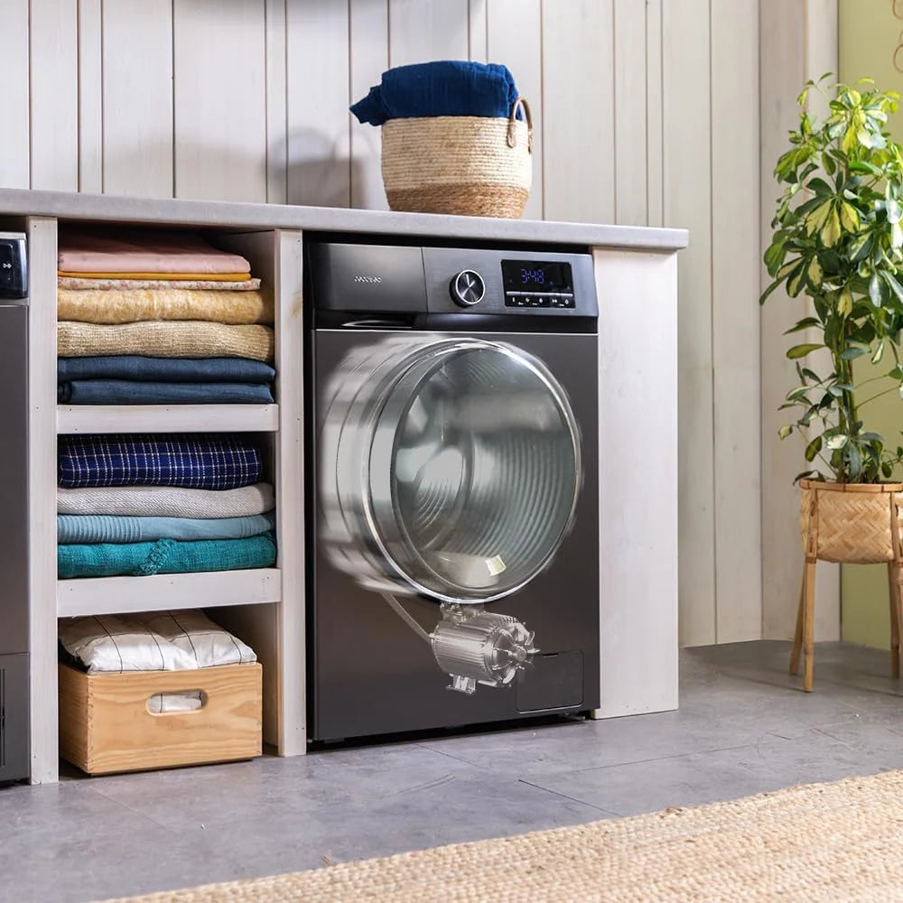 Pralka 8 kg Ładowanie Od Przodu Bolero Dresscode 8500 Inverter Steel A. 1900W, 1400 obr./min, Silnik Inverter Plus, Niskie Zużycie Energii, 16 Programów, SteamMax, Opóźnienie Startu, Stal