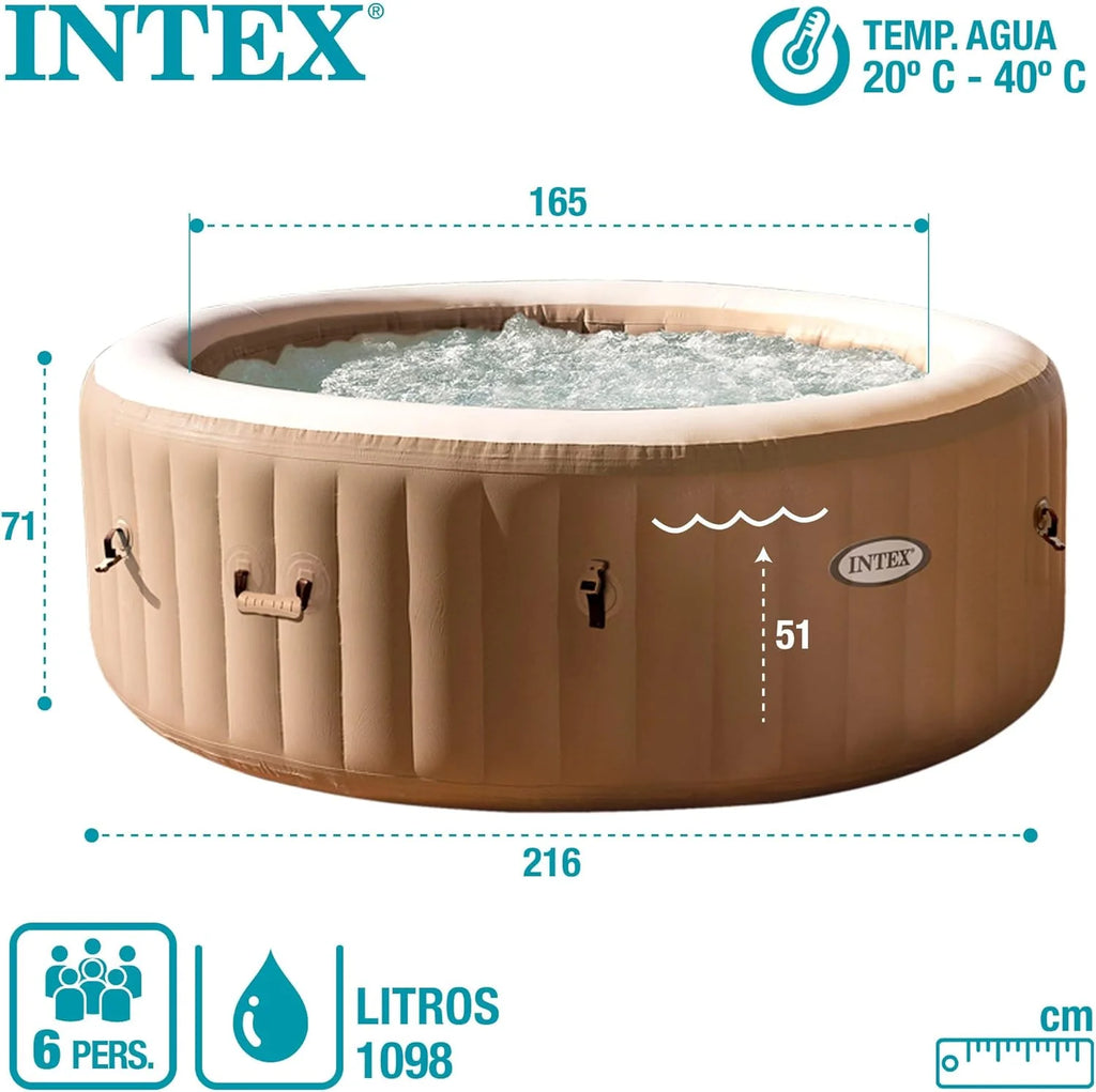 Intex 28428EX Nadmuchiwane SPA, beżowy, 6 osób